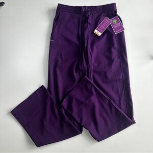 Healing Hands BNWT Eggplant Scrub Pants Women’s size XST (tall) Elastic Back 214